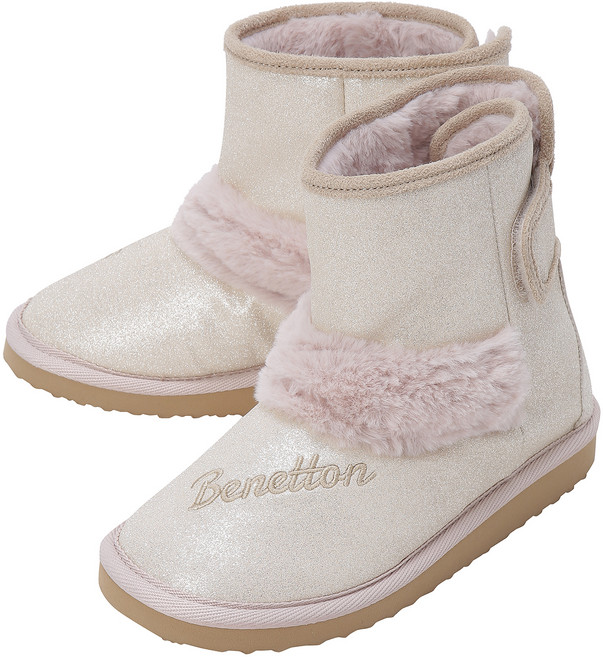 베네통키즈 여아용 레터링 어그 부츠 QCSHP8361