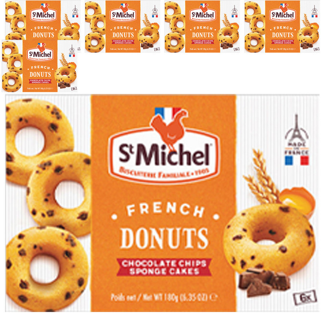 생미쉘 프렌치 초코칩도넛 6p, 180g, 6개