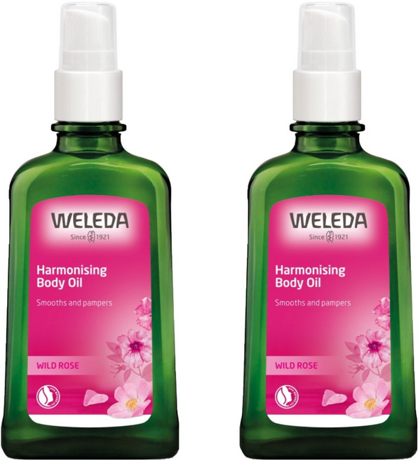 WELEDA 薇蕾德 野玫瑰活膚身體油, 100ml, 2個
