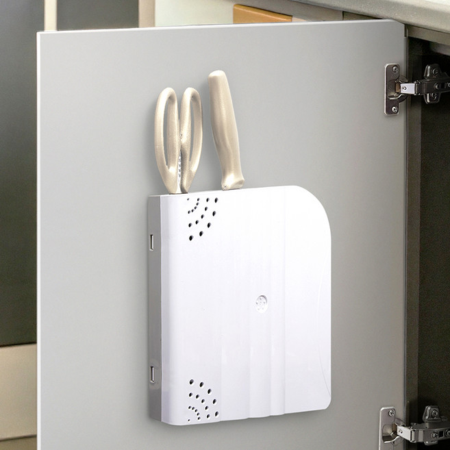 싱크대 칼꽂이 부착형, 화이트 + 그레이, 1개