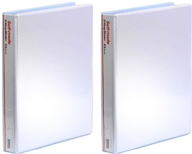 희망사무포인트 D링 바인더 2cm 라벨 색상랜덤 3공, 백색, 2개