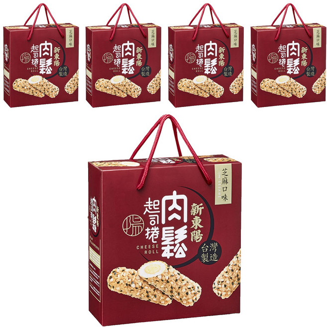新東陽 肉鬆起司捲禮盒 芝麻口味 20包, 300g, 5盒