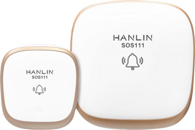 HANLIN 按鈕自發電聲光警示門鈴 DR SOS 111, 1個