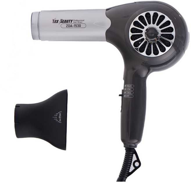 예스뷰티 헤어 드라이기 1200W, ZOA-1530, 혼합색상