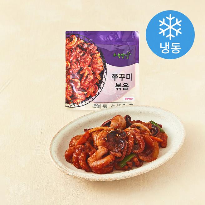 초록햇살 수라예찬 쭈꾸미볶음 보통매운맛 (냉동), 1개, 200g