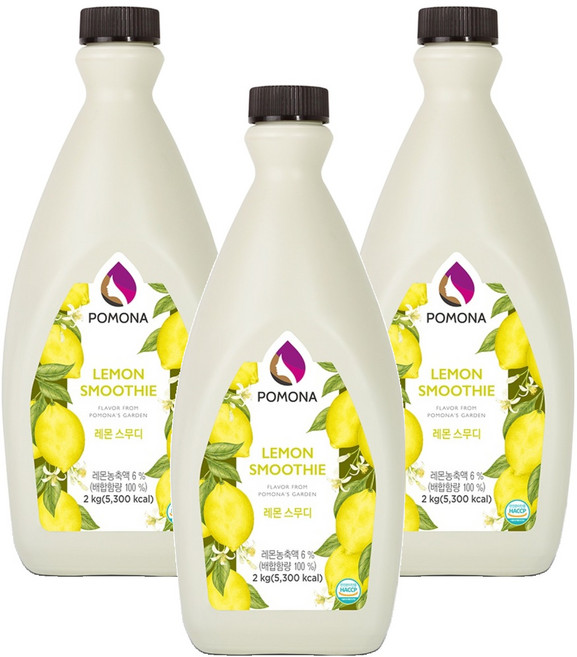 포모나 스무디 시럽 레몬, 2kg, 3개
