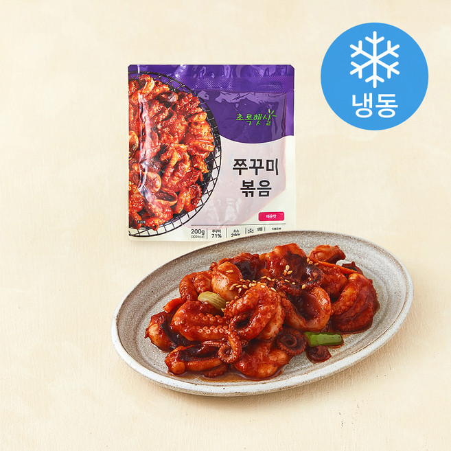 초록햇살 수라예찬 쭈꾸미볶음 매운맛 (냉동), 1개, 200g