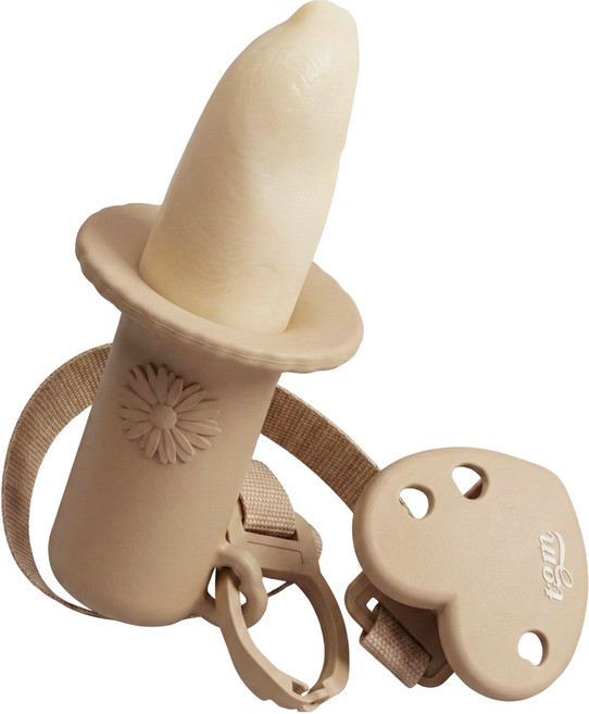 티지엠 데이지 티딩 러스크 홀더 유아용 치발기, 러스크 홀더 + 하트 홀더 + 케이스, 탠브라운, 1세트