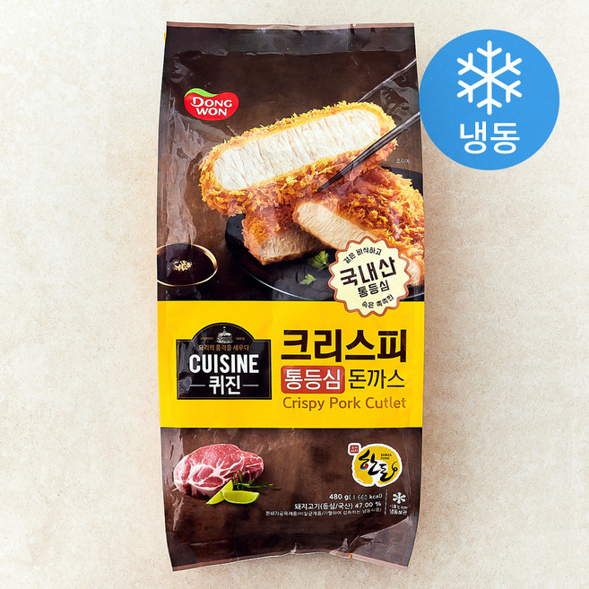 동원 퀴진 크리스피 돈까스 통등심 (냉동), 480g, 1개