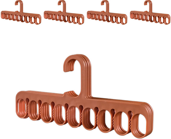 메이크마인 논슬립 3IN1 옷걸이 양말 집게걸이, 오렌지, 5개