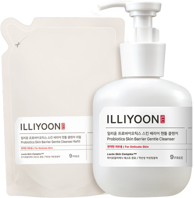 일리윤 프로바이오틱스 스킨 배리어 젠틀 클렌저 여성청결제 300ml + 리필 250ml 세트, 1개