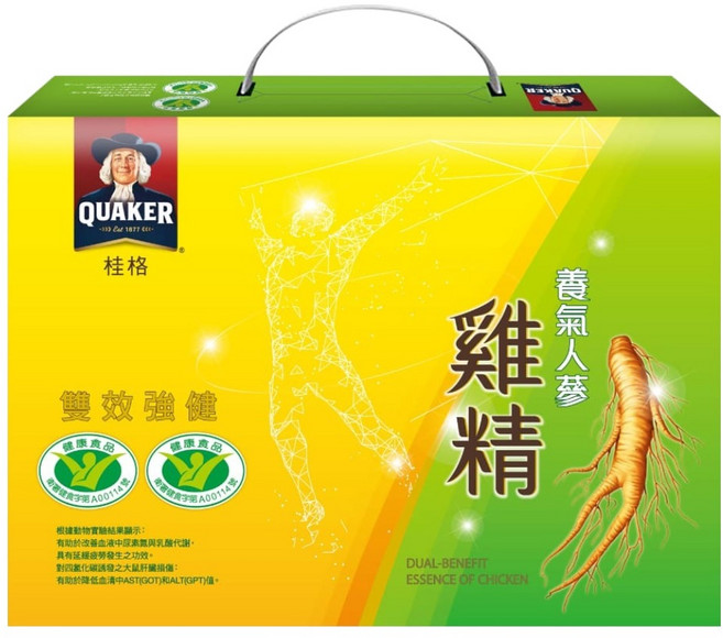 QUAKER 桂格 養氣人蔘雞精禮盒 8罐, 544ml, 1盒