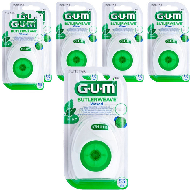 검 민트왁스 1855 치실, 6개, 1개입