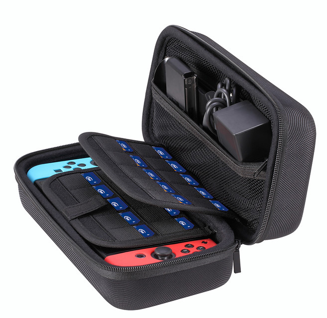 호후 닌텐도스위치 올인원 하드 파우치, 블랙, 1개