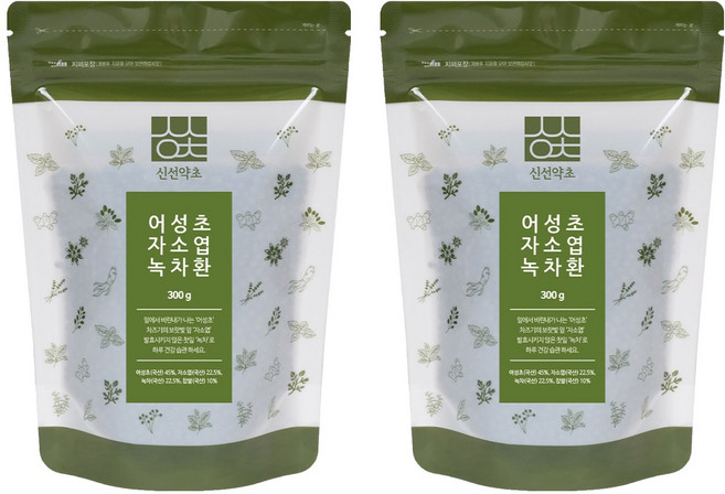 신선약초 어성초 자소엽 녹차환, 300g, 2개