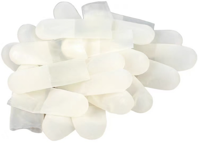 쿠말 라텍스 손가락 장갑 골무 클리어, 1개입, 100개