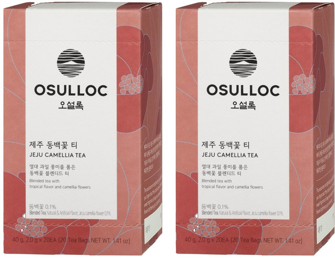 오설록 제주 동백꽃 티백, 2g, 20개입, 2개