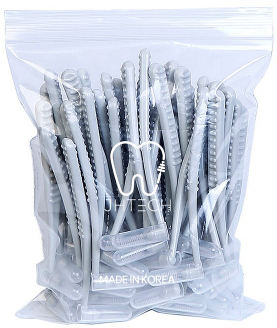 주현테크 스마일브러쉬 치간 칫솔 L형 M 그레이, 1.2mm, 50개입, 1개