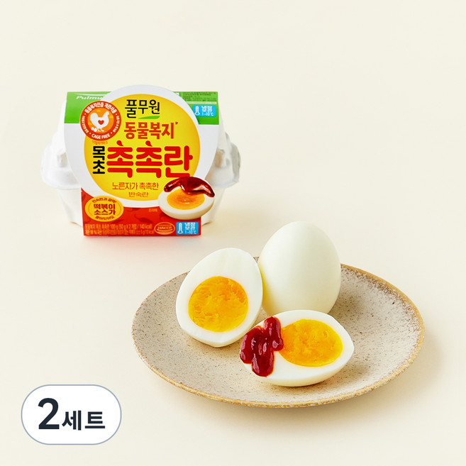 풀무원 동물복지 목초 촉촉란 + 떡볶이소스 세트 105g, 2구, 2세트