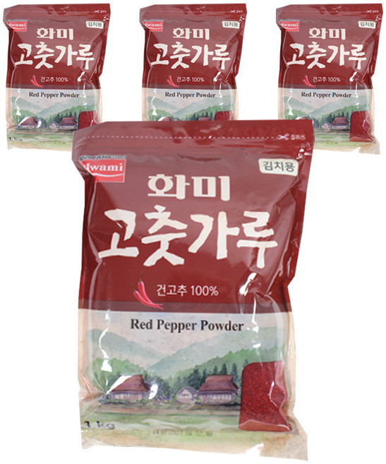 화미 고춧가루 김치용, 1kg, 4개