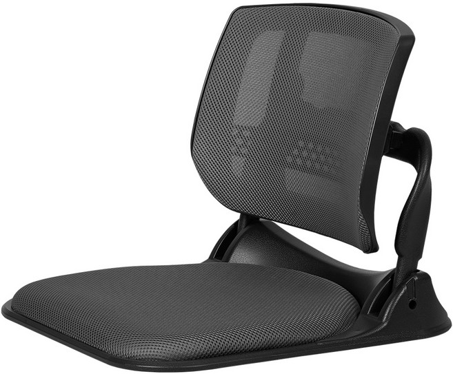 체어클럽 매트릭스 접이식 메쉬 좌식의자 MT100B, Black