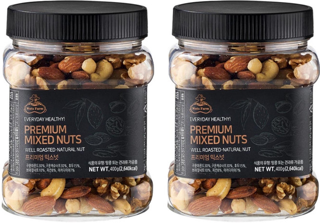 넛츠팜 프리미엄 믹스넛, 400g, 2개