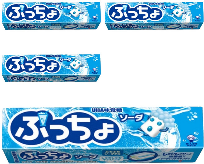 UHA 味覺糖 普超條糖 汽水味, 50g, 4條