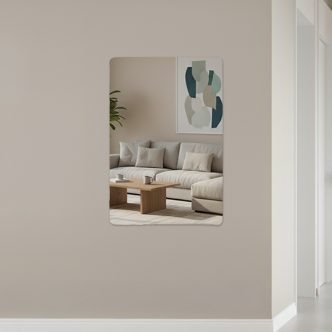 comet 可貼於牆面的壓克力鏡 40 x 60 cm, 銀色