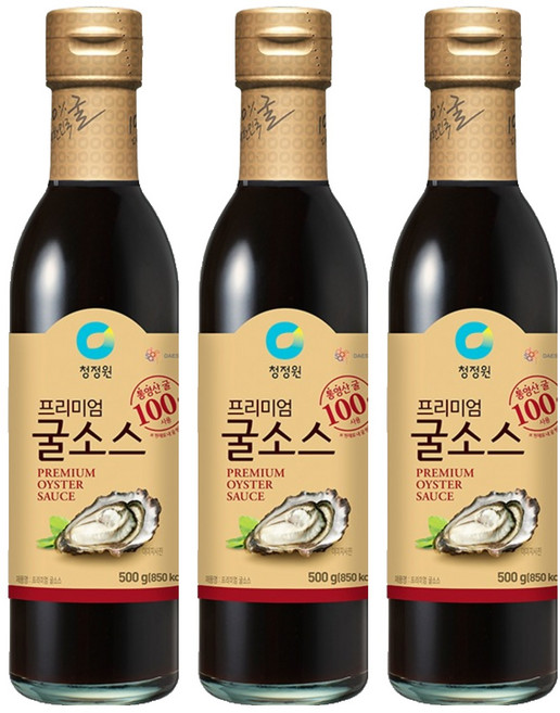 청정원 프리미엄 굴소스, 500g, 3개