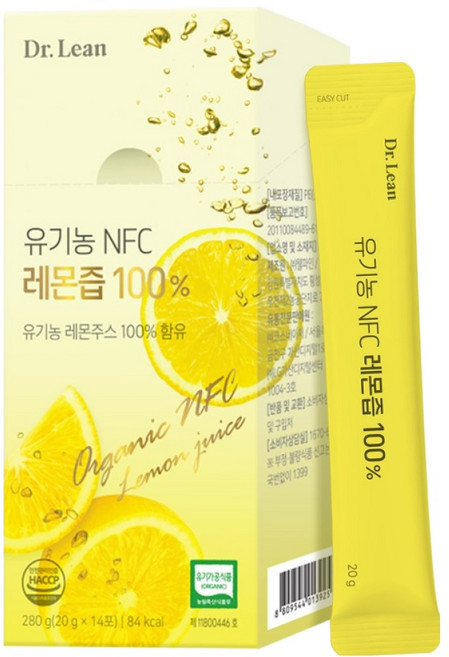 닥터린 유기농 NFC 레몬즙, 280g, 1개