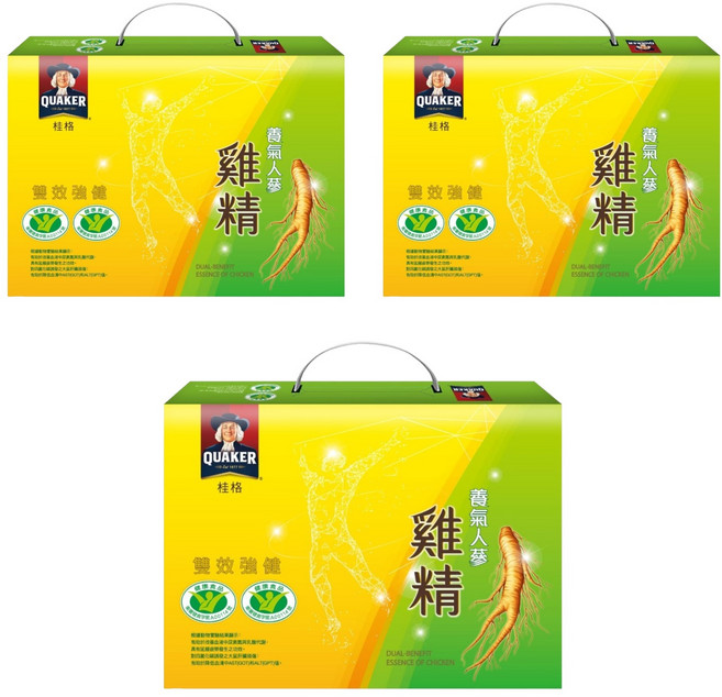 QUAKER 桂格 養氣人蔘雞精禮盒 8罐, 544ml, 3盒