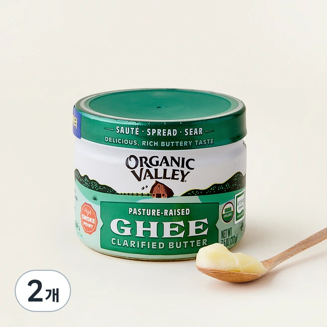 오가닉밸리 유기가공식품인증 기 버터, 212g, 2개 - 쿠팡