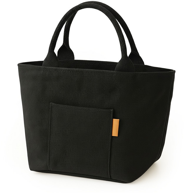 까사라이프 캔버스 보냉 에코백, 블랙, 1개