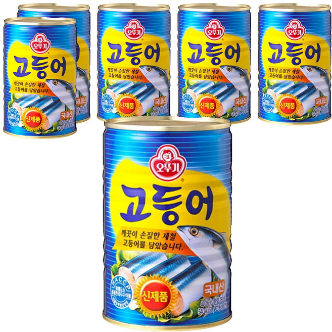 오뚜기 고등어 통조림, 6개, 400g