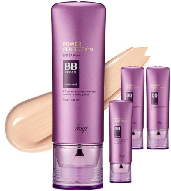 더페이스샵 fmgt 파워 퍼펙션 비비크림 SPF37 PA++, V201, 40g, 4개