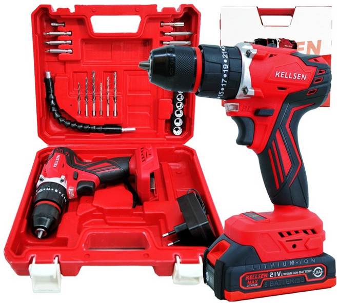 디케이켈슨 무선 전동 드릴 공구 드라이버 세트 21V, 1개