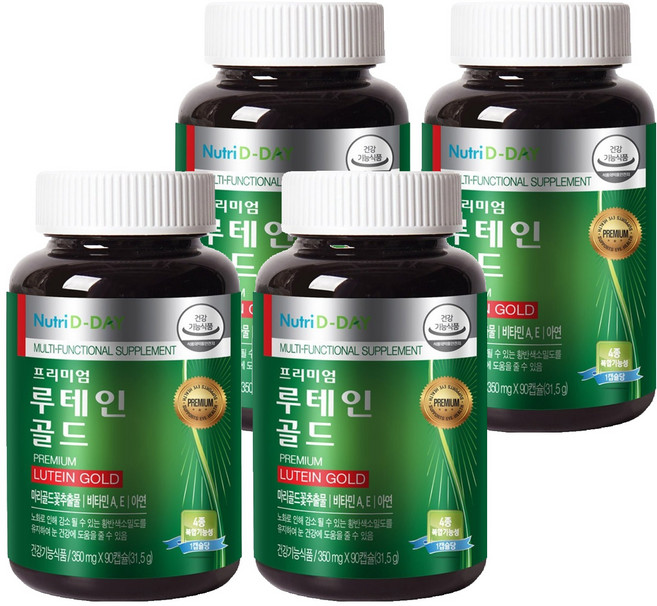 뉴트리디데이 프리미엄 루테인 골드, 90정, 4개