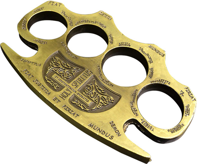 마메 호신용 글러브 너클 골드 T0019, 1개