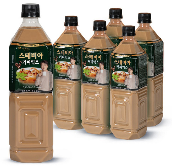 맥널티커피 스테비아 커피믹스, 1L, 6개