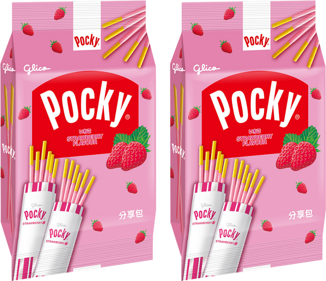 Glico 格力高 Pocky 百奇 草莓棒分享包, 72g, 2袋