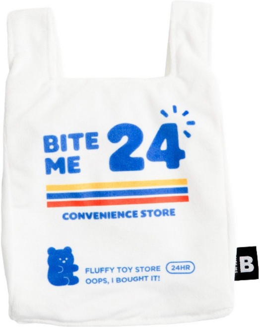 바잇미 강아지 바스락 비닐즈 포켓 장난감, 화이트, 1개