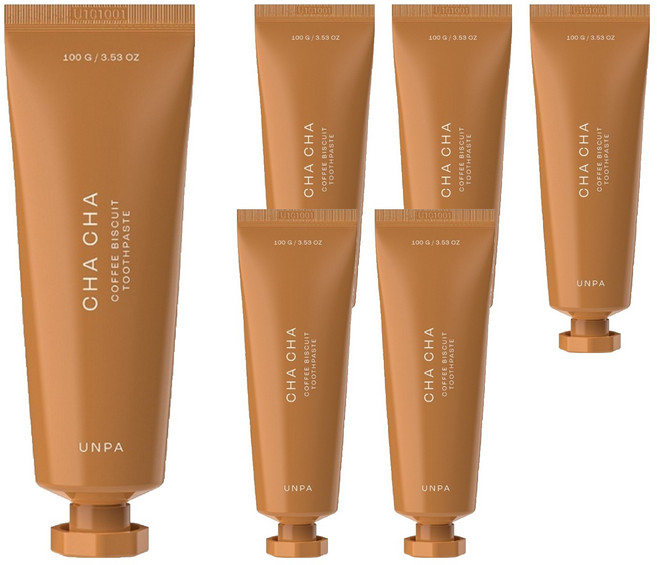 언파 차차 치약 커피 비스킷향, 100g, 6개