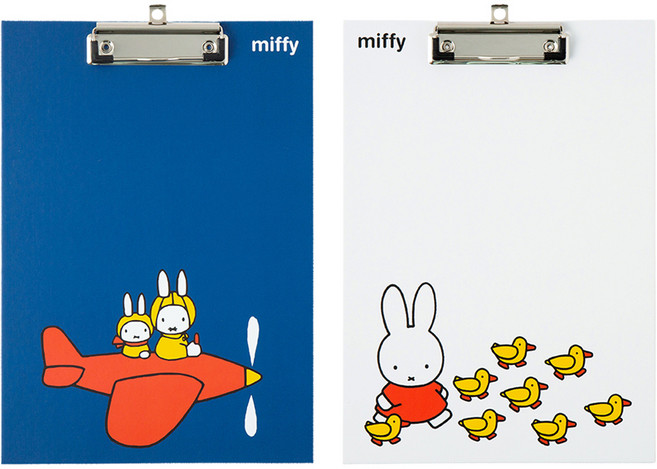 STUDIO EIGHT Miffy Dick Bruna A4文件板夾 2件組, 藍色 + 白色, 1套