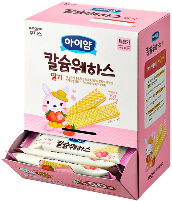 아이얌 아동용 칼슘웨하스, 딸기, 300g, 1개