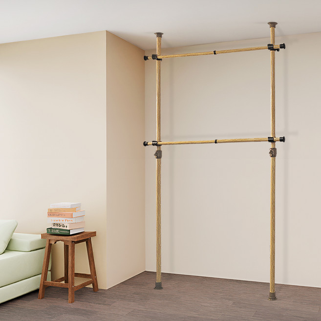 가화홈시스 우드 2단 기본형 행거, 메이플우드