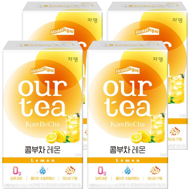 JARDIN our tea 康普茶沖泡粉 檸檬口味, 5g, 10條, 4盒