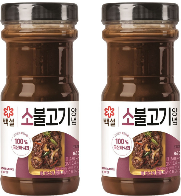 백설 소불고기 양념, 840g, 2개