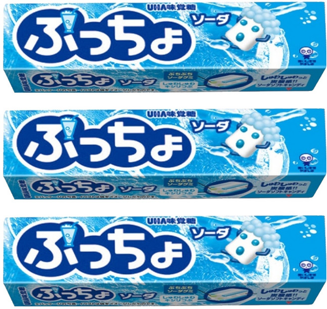 UHA 味覺糖 普超條糖 汽水味, 50g, 3條