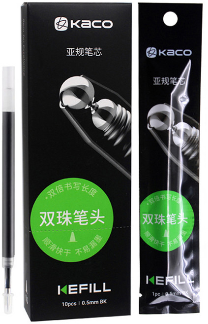 카코 젤펜 중성 리필심 Ver 2 0.5mm, 블랙, 10개