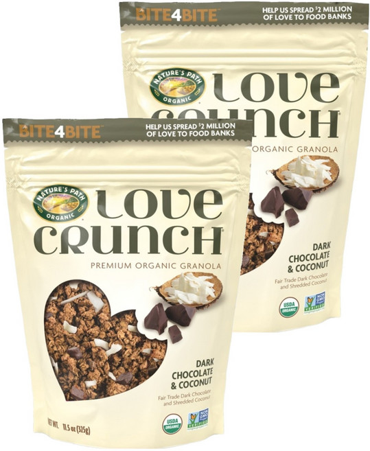 러브크런치 다크초코 코코넛, 325g, 2개